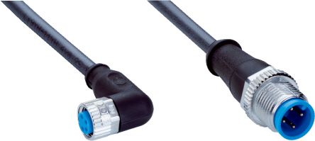 SICK Right Angle Female 4 way M8 to Straight Male 4 way M12 Connector & Cable, 600mm [YG8U14-C60UA3M2A14]; 285-1555