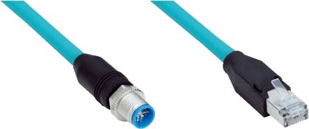 SICK Straight Male 8 way M12 to Straight Male 8 way RJ45 Connector & Cable, 10m [YM2X18-100EG2MRJA8]; 285-1602