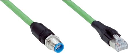 SICK Straight Male 8 way M12 to Straight Male 8 way RJ45 Connector & Cable, 500mm [YM2X18-C50EG1MRJA8]; 285-1605
