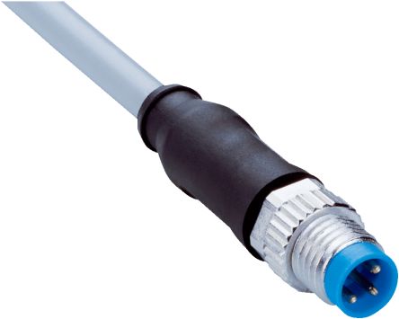 SICK Straight Male 3 way M8 to Connector & Cable, 5m [YM8U13-050VA1XLEAX]; 285-1607