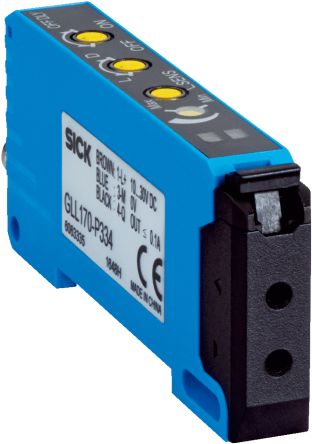 SICK Fibre Optic Sensor 190 mm, 800 mm, NPN Output, IP66, 10 → 30 V dc [GLL170-N333]; 285-1655