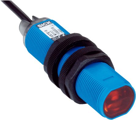 SICK Through Beam Photoelectric Sensor, Cylindrical Sensor, 15 m Detection Range [GRSE18-N1147]; 285-1665