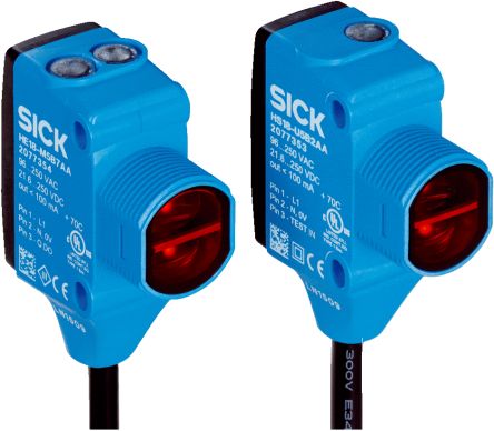 SICK Through Beam Photoelectric Sensor, Rectangular Sensor, 25 m Detection Range [HSE18-M5B2AA]; 285-1762