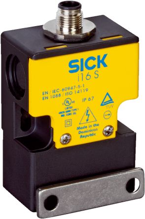 SICK i16 Safety Switch, 2NC, Glass-Fiber Reinforced Polybutylene Terephthalate (PBT) [i16-SA205]; 285-1836