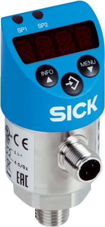 SICK PBS2 Series Pressure Sensor, 0bar Min, 2.5bar Max, IO-Link/PNP/NPN + 4 → 20 mA Output, Gauge Reading [PBS2-RB2X5SN1SS0NMA0Z]; 285-2194