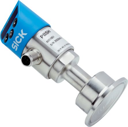 SICK PBSH Series Pressure Sensor, 0bar Min, 10bar Max, 2 x PNP Output, Gauge Reading [PBSH-RB010ST1S0D5A0Z]; 285-2202