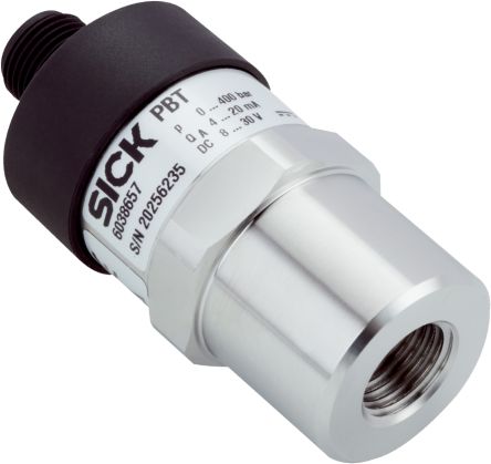 SICK PBT Series Pressure Sensor, -1bar Min, 9bar Max, Relative Reading [PBT-CB010SG2SS0AMA0Z]; 285-2204