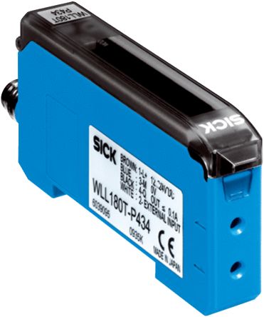 SICK Fibre Optic Sensor 20 m, PNP Output, IP50, 12 → 24 V dc [WLL180T-P432S06]; 285-2417