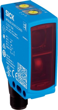 SICK IO-LINK Photoelectric Sensor, Rectangular Sensor, 1000 mm Detection Range IO-LINK [WTB16P-24161122A00]; 285-2480