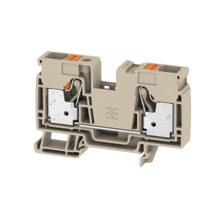 Weidmüller A2C Series Dark Beige, 6mm², 1-Level, Push In Termination, ATEX, IECEx [2494000000]; 285-5173