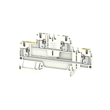 Weidmüller A2T Series White, 1.5mm², 1-Level, Push In Termination, ATEX, IECEx [2652210000]; 285-5207