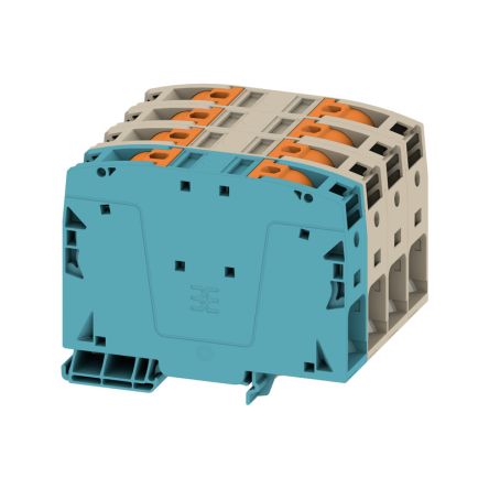 Weidmüller A2C Series Dark Beige, 50mm², 1-Level, Push In Termination, ATEX, IECEx [2663300000]; 285-5208