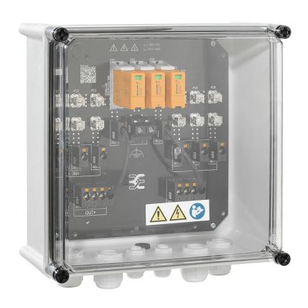 Weidmüller PVN Series Grey, Transparent Polycarbonate, Polyester Glass Fibre Reinforced Junction Box, IP65, 6 [2683030000]; 285-5210