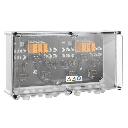 Weidmüller PVN Series Grey, Transparent Polycarbonate, Polyester Glass Fibre Reinforced Junction Box, IP65, 6 [2683040000]; 285-5211