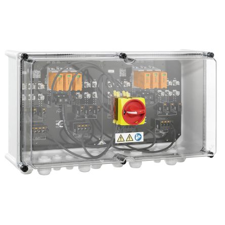 Weidmüller PVN Series Grey, Transparent Polycarbonate, Polyester Glass Fibre Reinforced Junction Box, IP65, 6 [2683060000]; 285-5214