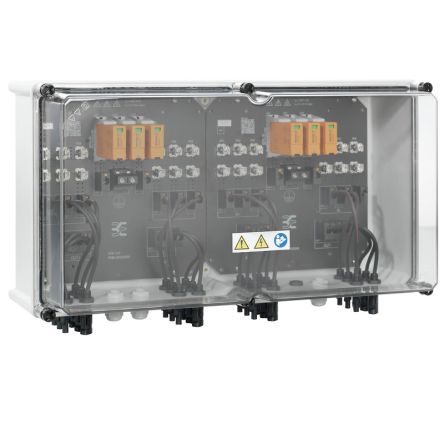Weidmüller PVN Series Grey, Transparent Polycarbonate, Polyester Glass Fibre Reinforced Junction Box, IP65, 6 [2683080000]; 285-5216