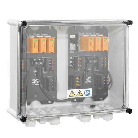 Weidmüller PVN Series Grey, Transparent Polycarbonate, Polyester Glass Fibre Reinforced Junction Box, IP65, 6 [2683120000]; 285-5220