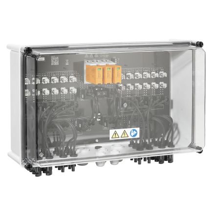 Weidmüller PVN Series Grey, Transparent Polycarbonate, Polyester Glass Fibre Reinforced Junction Box, IP65, 12 [2737440000]; 285-5280