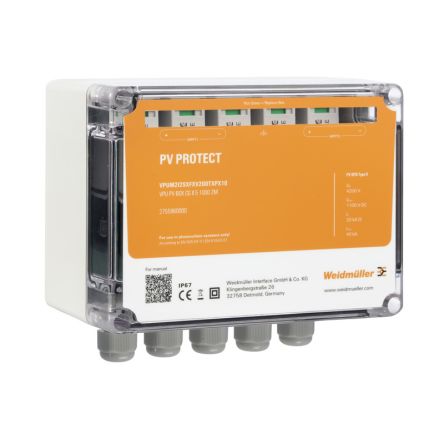 Weidmüller Surge Arrester, 20kA, 1000V dc, Screw Mount Mount [2755980000]; 285-5289