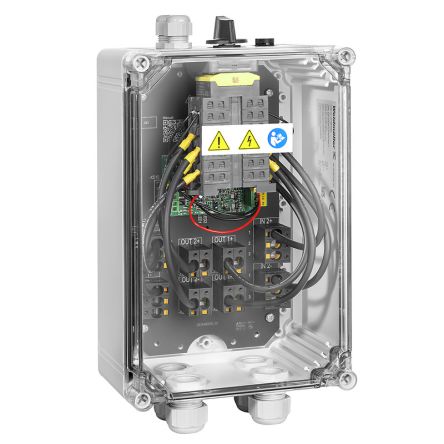 Weidmüller PVN Series Grey, Transparent Polycarbonate, Polyester Glass Fibre Reinforced Junction Box, IP65, 3 [2778870000]; 285-5304