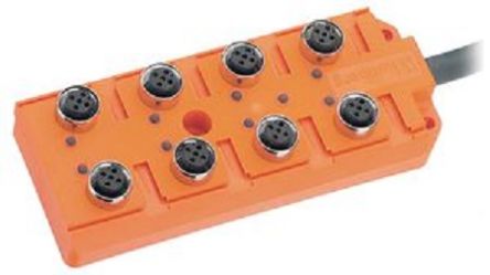 Lumberg Automation 111 Series Sensor Box, M12, 5m cable, 8 way, 8 port [11167]; 285-5326