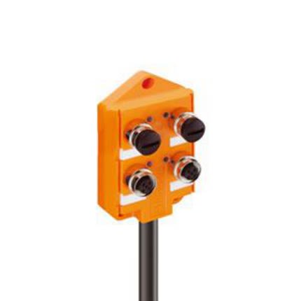 Lumberg Automation 606 Series Sensor Box, M12, 5m cable, 4 way, 4 port [60644]; 285-5336