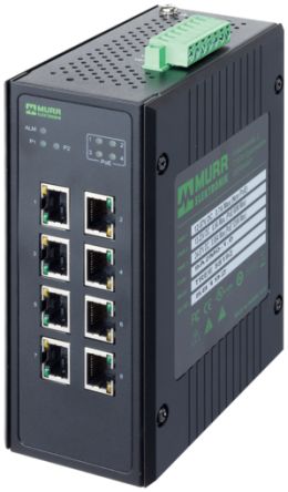 Murrelektronik Limited 58 Series DIN Rail Mount Network Hub, 8 RJ45 Ports, 1000Mbit/s Transmission, 24V dc [58192]; 285-5854