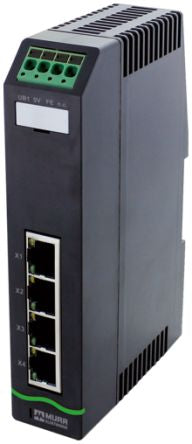 Murrelektronik Limited 58 Series DIN Rail Mount Network Hub, 4 RJ45 Ports, 100Mbit/s Transmission, 9.5 → 31.5V dc [58810]; 285-5856