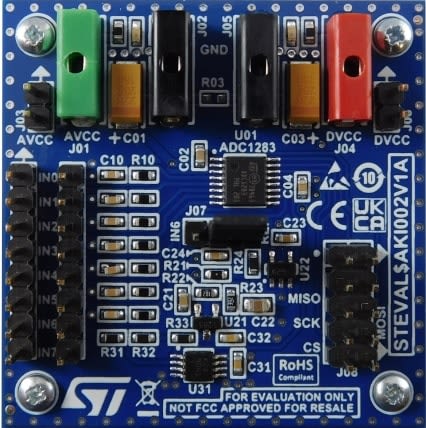 STMicroelectronics Evaluation Board Evaluation Board for ADC1283 for ADC1283 [STEVAL-AKI002V1]; 285-5901