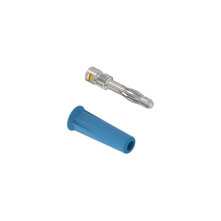 Electro PJP Blue Male Banana Plug, 4 mm Connector, Screw Termination, 36A, 30/60V ac/dc, Nickel Plating [1060-I-Bl]; 285-5929