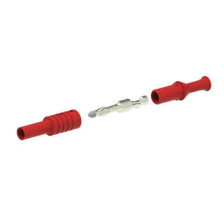 Electro PJP Red Male Banana Plug, 4 mm Connector, Solder Termination, 36A, 1kV, Nickel Plating [1065/S-R]; 285-5930