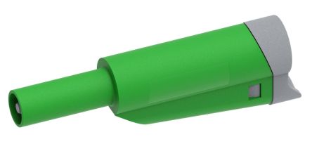 Electro PJP Green Male Banana Plug, 4 mm Connector, Screw Termination, 36A, 1kV, Nickel Plating [1076/S-V]; 285-5934