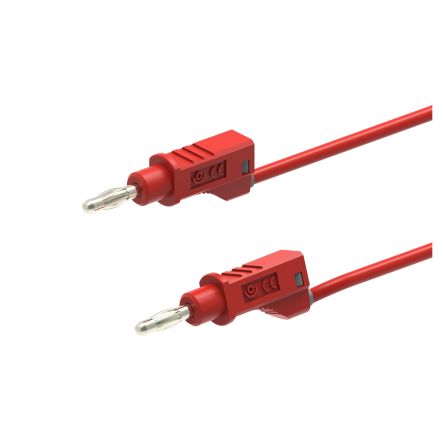 Electro PJP Plug, 12A, 30/60V ac/dc, Red, 200mm Lead Length [2110-200R]; 285-5936