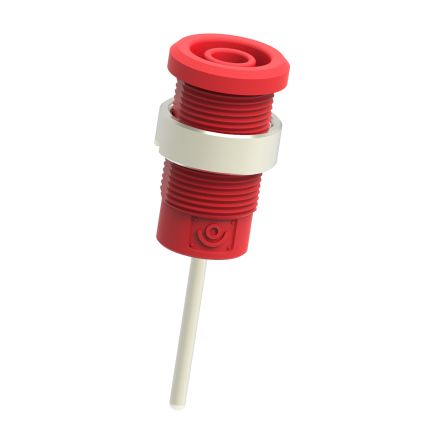 Electro PJP Red Female Banana Socket, 4 mm Connector, Pin Termination, 36A, 1kV, Nickel Plating [3269-I-R]; 285-5965