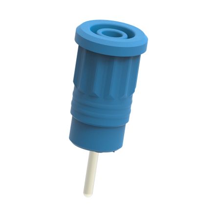 Electro PJP Blue Female Banana Socket, 4 mm Connector, Press Fit Termination, 36A, 1kV, Nickel Plating [3287-Bl]; 285-5971