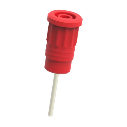 Electro PJP Red Female Banana Socket, 4 mm Connector, Press Fit Termination, 36A, 1kV, Nickel Plating [3289-R]; 285-5972
