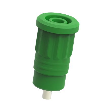 Electro PJP Green Female Banana Socket, 4 mm Connector, Press Fit Termination, 25A, 1kV, Nickel Plating [3290-V]; 285-5978