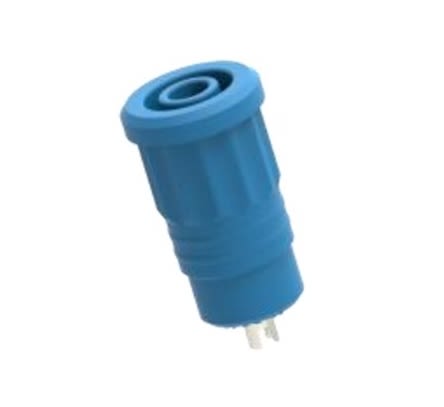 Electro PJP Blue Female Banana Socket, 4 mm Connector, Press Fit Termination, 25A, 1kV, Nickel Plating [3295-Bl]; 285-5981