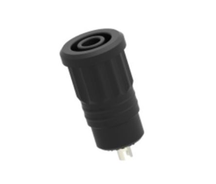 Electro PJP Black Female Banana Socket, 4 mm Connector, Press Fit Termination, 25A, 1kV, Nickel Plating [3295-N]; 285-5983