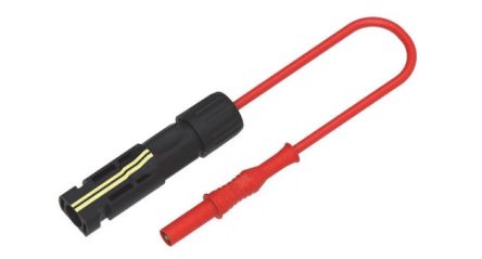 Electro PJP Test Leads, 40A, 1.5kV, Red, 100mm Lead Length [PVM2317AuNi-100R]; 285-5999