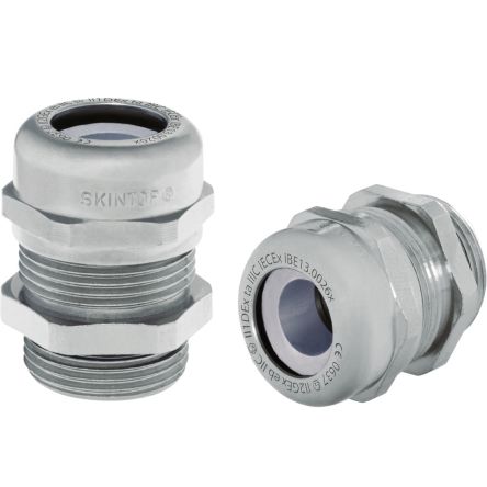 Lapp 5311 Series Silver Brass Cable Gland, M12 Thread, IP66, IP68 [53112705]; 285-6111