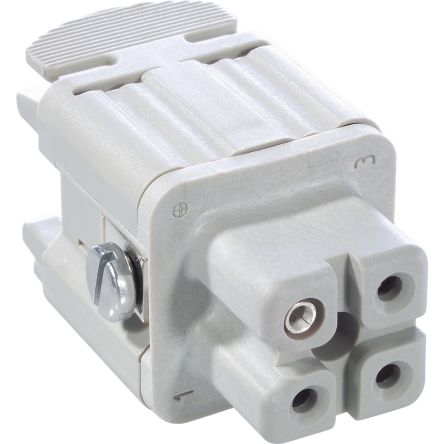 Lapp Connector, 4 Way, 23A, Female, H-A 3, 400 V [75009606]; 285-6155