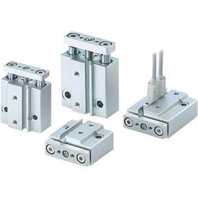 SMC Pneumatic Guided Cylinder - MGJ10-15, 10mm Bore, 15mm Stroke, MGJ Series, Double Acting [MGJ10-15]; 285-7046