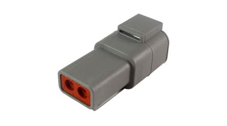Deutsch, DTP Plug Connector Housing, 6.71mm Pitch, 2 Way, 1 Row [DTP04-2P]; 285-7388