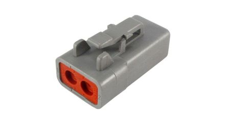 Deutsch, DTP Receptacle Connector Housing, 6.71mm Pitch, 2 Way, 1 Row [DTP06-2S]; 285-7389