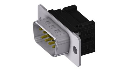 Deltron Connectors DTS 9 Way D-sub Connector Plug, 2.84mm Pitch [DTS09PFC/2-A]; 285-7390