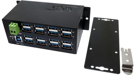 Exsys 16 Port USB 3.0 USB A, USB B  Hub, USB Bus Powered, 132.50 x 65.00 x 48.20mm [EX-1113HMS]; 285-7491