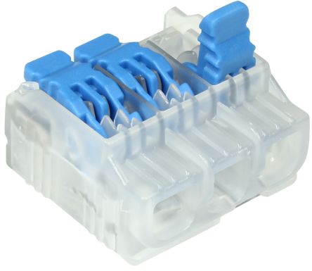Ideal Industries Lever Connectors Series Connector, 3-Way, 32A, 4mm² Wire, Lever, Push-In Termination [30-0093]; 285-7532