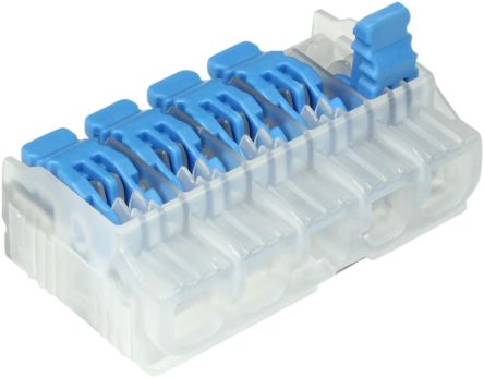 Ideal Industries, Lever Connectors Wire Splice Wire Splice Connector, Blue, Insulated 4mm² [30-0095]; 285-7534