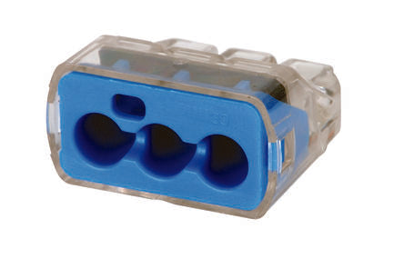 Ideal Industries Push in connectors Series Connector, 3-Way, 41A, 6mm² Wire, Push-In Termination [30-1039EU]; 285-7542